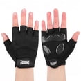 thumbnail image 4 of AEGEND Half Finger Cycling Gloves, Breathable Mesh Bike Gloves with Shock-Absorbing Padded Palm, Anti-Slip Grip, Finger Pull Tabs for Road Cycling, Mountain Biking, Gym and Outdoor Sports, Black - L, 4 of 8