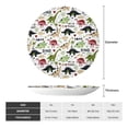thumbnail image 2 of Balery Cute Dinosaurs Print Bone China Decorative Plate Ceramic Dinner Plates Art Crafts with Display Stand-7in, 2 of 6