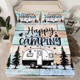 thumbnail image 2 of Homewish Camping Adventure Twin Sheet Sets,Camper Theme Twin Fitted Sheet,Rustic Farmhouse Cabin Flat Sheet For Kids,Microfiber Bedroom Decor,3 Pieces, 2 of 7