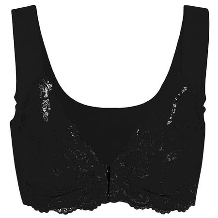

Women s Adjustable Sports Front Closure Extra-Elastic Breathable Lace Trim Bra