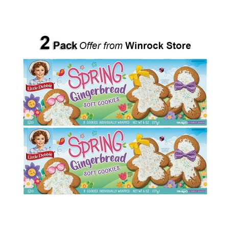 Little Debbie Gingerbread Soft Cookies 8 ct, 6.0 oz Packaging May Vary (2 Pack) Offer from Winrock Store