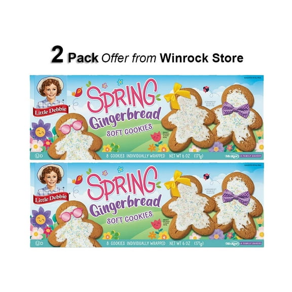 Little Debbie Gingerbread Soft Cookies 8 ct, 6.0 oz Packaging May Vary (2 Pack) Offer from Winrock Store