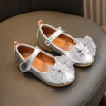 thumbnail image 6 of Zanarzt Toddler Girls Princess Dress Shoes Girls Toddler Little Ballet Shoes Flower Girls Mary Jane Flats Dress Shoes Party Wedding Silver,US 7, 6 of 9