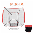 thumbnail image 6 of Baseball Softball Practice Net 7x7ft - Portable Batting Cage Net for Hitting Pitching Catching - Replacement Net with Strike Zone Targets, 6 of 7