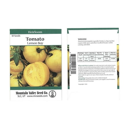 - Tomato Garden Seeds - Lemon Boy Hybrid - 10 Seed Packet - Non-GMO, Vegetable Gardening Seed, Tomato Seeds - Lemon Boy Hybrid - 10 Seed Packet.., By Mountain Valley Seed Company Ship from US