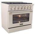 thumbnail image 3 of Kucht Professional 36" Stainless Steel Propane Gas Range with Knobs in Silver, 3 of 10
