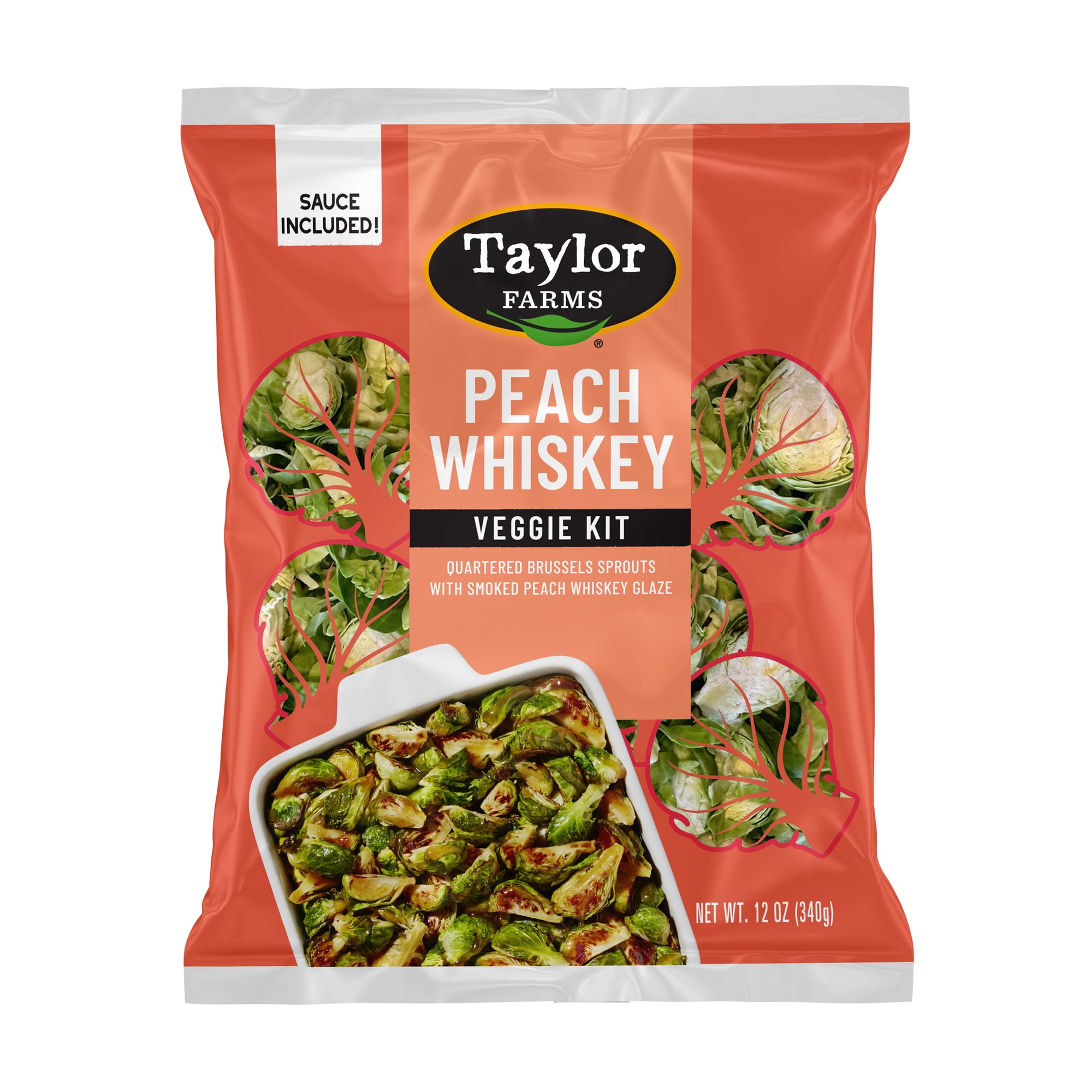 Taylor Farms Peach Whiskey Brussels Veggie Kit, 12 oz, Fresh