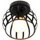 thumbnail image 1 of Lámpara de techo con diseño industrial vintage, de 20 cm, de metal y hierro negro, para sala de estar, dormitorio, comedor (sin bombilla LED), 1 of 5