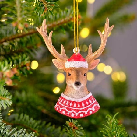 

SONGBIRDTH Christmas Animal Pendant Decorative Easy to Hang Practical Cute Animal Pendant Christmas Decoration
