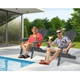 thumbnail image 2 of CL.HPAHKL Weatherproof Foldable Adirondack Chairs, Outdoor Best Fire Pit Chairs 350Lbs Wooden Lawn Chairs for Garden, Backyard, Porch, Pool, Deck, Firepit, Grey, 2 of 7