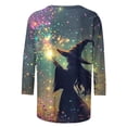thumbnail image 4 of jobturf Halloween Shirts for Women Girls Novelty Graphic Blouses Ghost Pumpkin Tee Tops Spooky Season Festival Costumes, 4 of 5