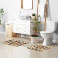 thumbnail image 6 of Yayeee Bath Rug for Bathroom Floor Non Slip Contour Fluffy Soft Absorbent Mat, 20"x24", Beige Geometric, 6 of 7