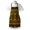 thumbnail image 4 of Zambia Apron Ethnic Ornamental Abstract Heritage Traditional Ceremony Ritual Image, Unisex Kitchen Bib Apron with Adjustable Neck for Cooking Baking Gardening, Gold Dark Brown Orange, by Ambesonne, 4 of 4