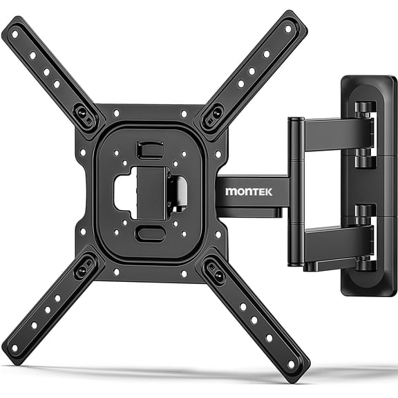 monTEK Full Motion TV Wall Mount for 23-65 Inch TVs, Swivel Tilt Articulating TV Bracket, Max VESA 400x400mm, Holds 77 lbs