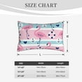 thumbnail image 6 of Balery Pink Striped Flamingo Pillow Covers,Bed Pilowcases,Reversible Plush Throw Pillow Covers End Pillow Encasement,Pillow Case - 14"X20", 6 of 9