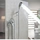 thumbnail image 2 of Grifo mezclador de ducha Grifo de baño Montado en la pared Monomando Mezclador de ducha de latón para baño Agua fría y caliente Chrome_ kaili Sencillez, 2 of 5