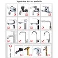thumbnail image 3 of Generic Juego de ducha de mano para lavabo, accesorio para rociador de grifo de manguera de fregadero, con función de parada de ahorro de agua, cromado + blanco, 3 of 5