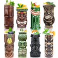 thumbnail image 1 of Juego de 8 vasos tiki de cerámica para cócteles LINALL, 1 of 6