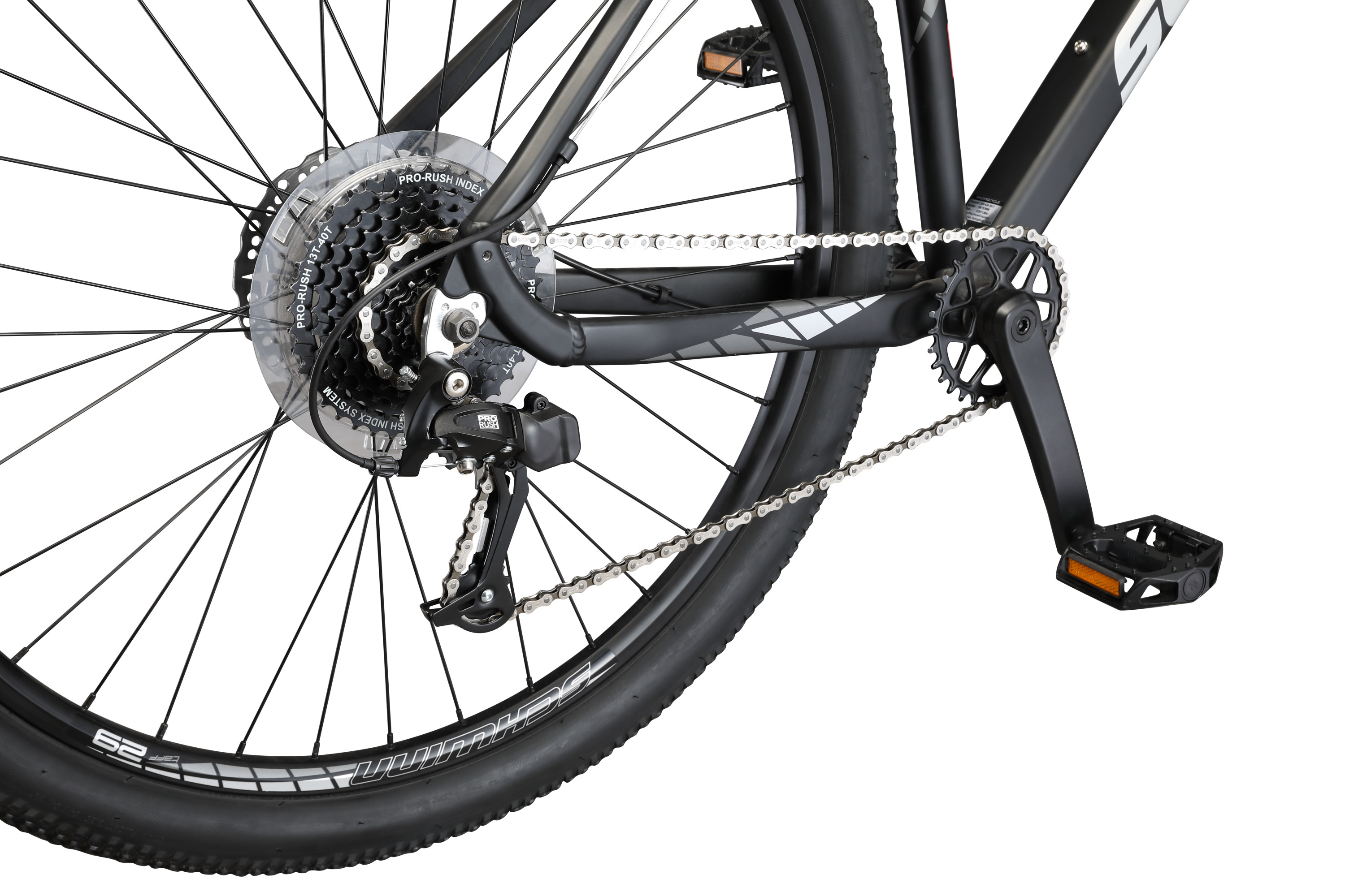 Schwinn Taff Mountain Bike, 29-Inch Wheels, 8 Speeds, Black / White - image 8 of 9