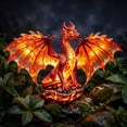 thumbnail image 5 of Dragon Legacy Golden Ember Edition Solar Garden Light, Ember Dragon Luminous Outdoor Statue, Gothic Medieval Halloween Patio Decor, Special Gift for Dragon Lovers, 5 of 8