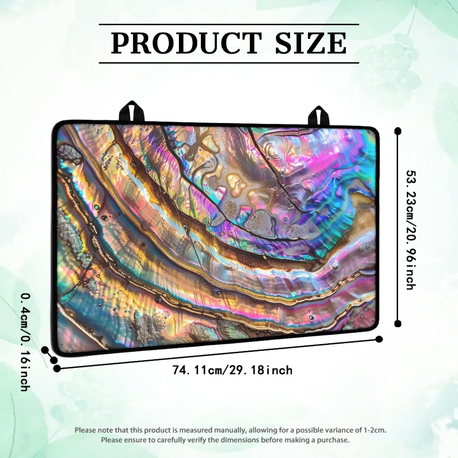 SEANATIVE Stove Cover for Electric Stove Top Non-slip Glass Stove Top Cover Heat-resistant Glass Cooktop Cover Ceramic Stove Cover for Kitchen Accessories Decor, Abalone Shell Print Iridescence