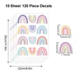 thumbnail image 2 of Self-Adhesive Vinyl Rainbow Wall Decals, 120 Pieces, 10 Sheets Stickers Nursery Room Bedroom Classroom Kids Room Decor, 2 of 6