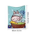 thumbnail image 2 of Ropa Labubu Ropa Labubu Blanket Winter Living Room Sofa Cover Blanket Fashion Cartoon Digital Print Flannel Blanket A, 2 of 4