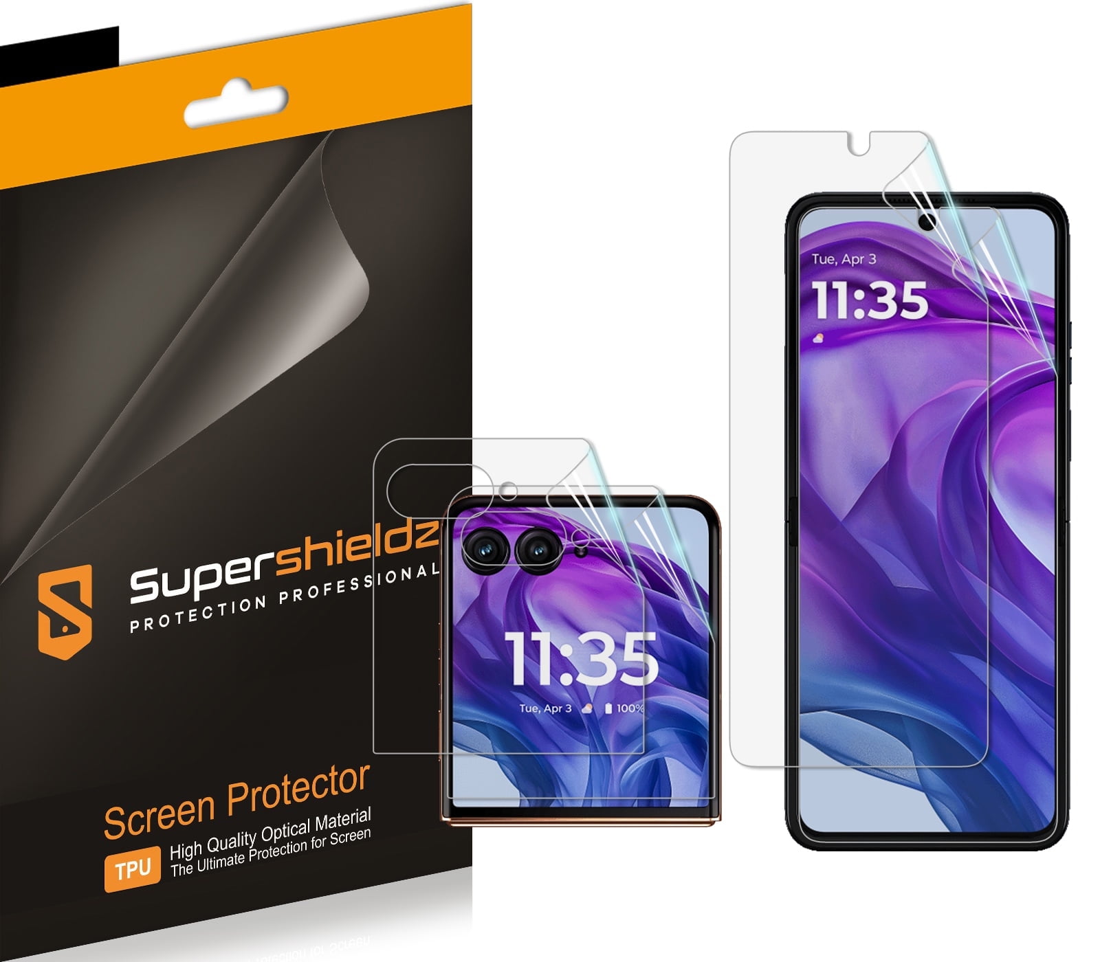 スクリーンプロテクター Motorola 2 Pack) Supershieldz Designed for Motorola Razr 2024 / 2025