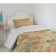 thumbnail image 4 of Ambesonne Geometric Quilted Bedspread Set 2 Pcs, Retro Cube Pattern, Twin Size, Multicolor, 4 of 6