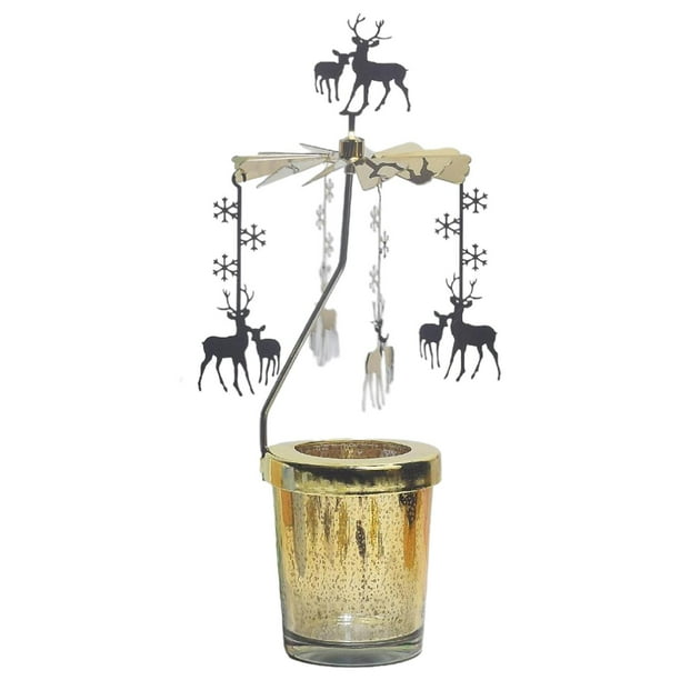 Candelabro giratorio, candelabro giratorio, porta velas de té para bodas Ciervo