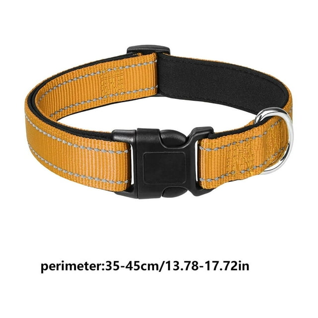 Collier pour Chien Réfléchissant Réglable en Néoprène Doux Rembourré avec Boucle pour Chiens Moyens
