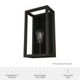 thumbnail image 7 of Hunter - Squire Manor 1-light Matte Black, Small Sconce Light, Dimmable, Modern Style, for Bedrooms, Dining, Living Rooms - 19669, 7 of 7