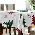 thumbnail image 3 of SKYSONIC Christmas Tree Tablecloth Waterproof Washable Polyester Square Table Cover Durable Tablecloth for Kitchen Dining Table Party Decor (54 X 72 Inch), 3 of 7