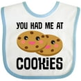 thumbnail image 3 of Inktastic You Had Me at Cookies Boys or Girls Baby Bib, 3 of 4