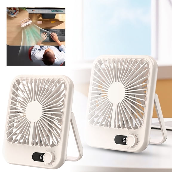 Portable USB Fans Rechargeable Battery Wall Stand Super Silent USB Type C SK 101 Model Home Outdoor Use