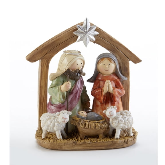 Delton Resin Nativity Stable with Lambs