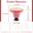 thumbnail image 2 of 4pcs Pink Ceramic Knobs, Vintage & Retro Dresser & Cabinet Knobs & Pulls for Closet, Cupboard & Furniture Doors, 2 of 13