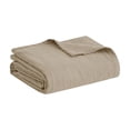 thumbnail image 2 of Madison Park Gauze 100% Cotton Lightweight Soft Cotton Blanket, Full/Queen Blanket in Tan, 2 of 4