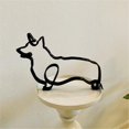 thumbnail image 3 of Jolly Metal Dog Minimalist Art Wall Sculpture, Abstract Metal Wire Geometric Dog Line Drawing Art Statue, Metal Dog Wall Decor Minimalist Living Room Wall Decor, 3 of 5
