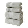 thumbnail image 3 of Soft & Absorbent Cotton Bath Towel Set (2-Pack) - 55.1x27.5 Inch, Blue/Green/Gray/Pink, Quick-Drying & Durable with Double-Needle Stitching for Spa, Pool, Beach & Bathroom, 3 of 8