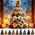 thumbnail image 2 of Halloween Quilted Fabric Tree Kit 3D Patchwork Kit DIY Christmas Tree Quilt Kit Holiday Patchwork Sewing Craft Kit, Moon, 2 of 6