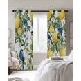 thumbnail image 4 of Botanical Lemon Blackout Curtains for Bedroom Living Room Darkening Curtains 90 Inch Watercolor Blue Birds Green Leaves Black Out Window Curtain Privacy Window Treatment Grommet Drapes 52"x90"x2, 4 of 9