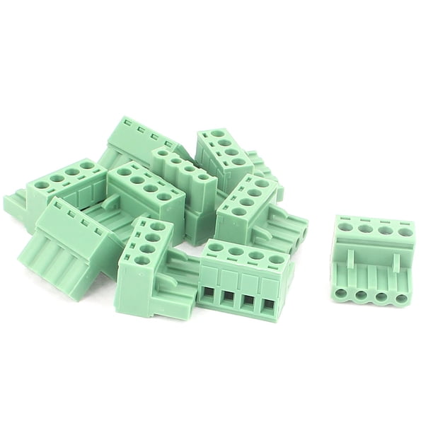 Conector de bloques terminales enchufables de 4 pines KF2EDG de 5.08 mm de paso, 10 piezas