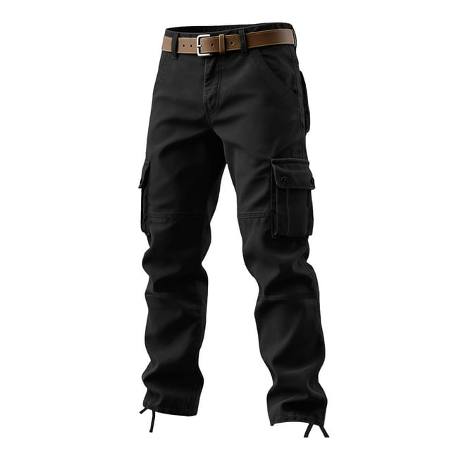 Ceisia Men's Gift Solid Color Athletic Casual Joggers Adjustable Drawstring Waist Slim Fit Full Length Sports Pants