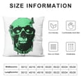 thumbnail image 5 of Autua Skull Green Light Minimalism Decorative Throw Pillow Cover for Home Couch Living Room Sofa Bedroom 1PC 20x20in, 5 of 5