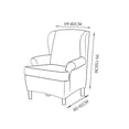 thumbnail image 3 of Funda Para Silla Con Elástico En La Parte Posterior Del Ala Funda Para Sofá De 2 Piezas Wingback Sofá 2Set OF Soledad Funda antideslizante para asiento de sillón, 3 of 9