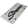 thumbnail image 2 of Chevy Stingray License Plate (Black on Chrome), 2 of 3