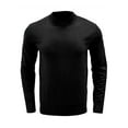 thumbnail image 3 of Niuer Mens Knit Sweater Winter Ribbed Knitwear Sweaters Crew Neck Long Sleeve Casual Tops Solid Color Slim Fit Pullover, 3 of 5