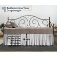 thumbnail image 5 of SGI Bedding Day Bed Skirt | Twin 18" Inch Drop, Ruffled Microfiber Bed Skirt | Fade Resistant, Wrinkle Free, Anti-static, Decorative, Extra Storage Space, Clutter-Free | Lt. Gray, 5 of 8