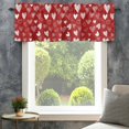 thumbnail image 4 of Valentines Farmhouse Short Window Curtain Valances, Romantic Red Love Heart Rod Pocket Kitchen Valances for Living Room Bedroom Bathroom Cafe 42" x 18", 4 of 8